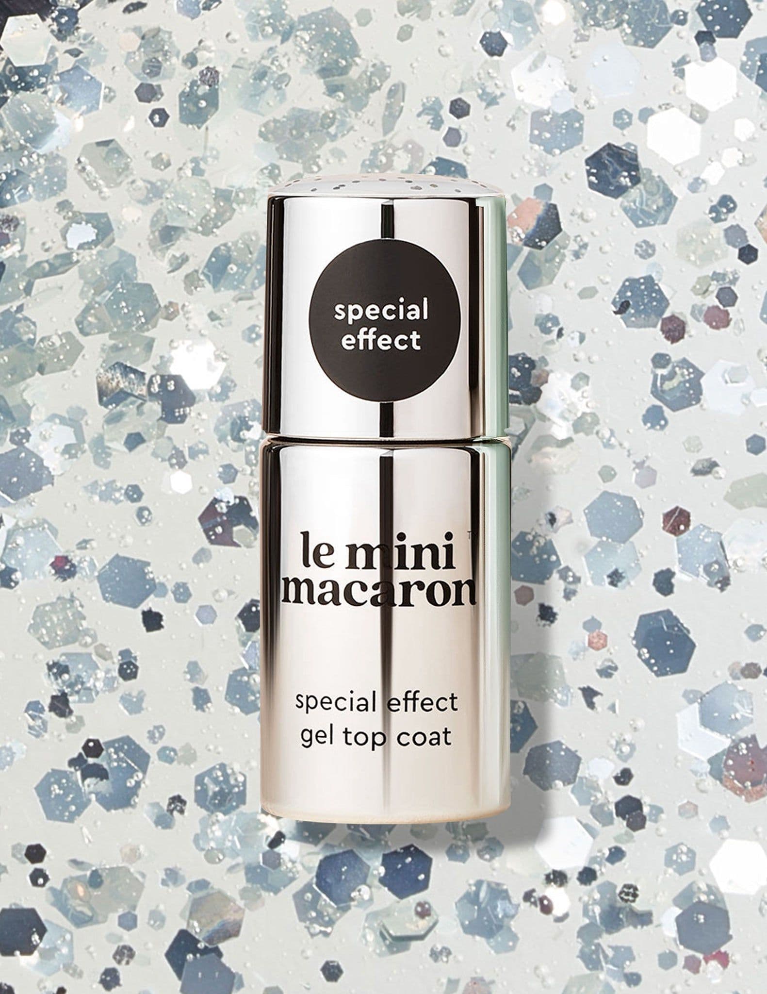 Silver glitter - gélový topcoat