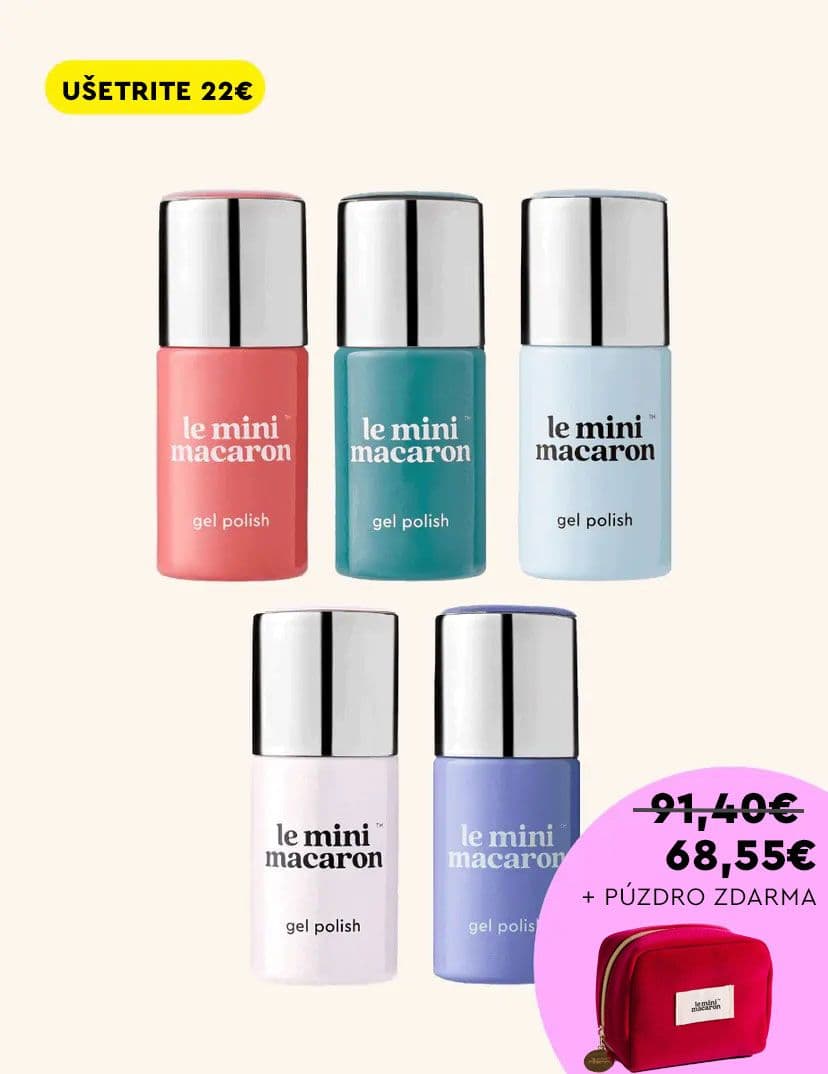 5 Gélových lakov + Zamatové puzdro